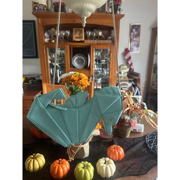 Kate Spade "Breath of Fresh Air" Origami Seahorse Crossbody Bag EUC RARE - Picture 5 of 14